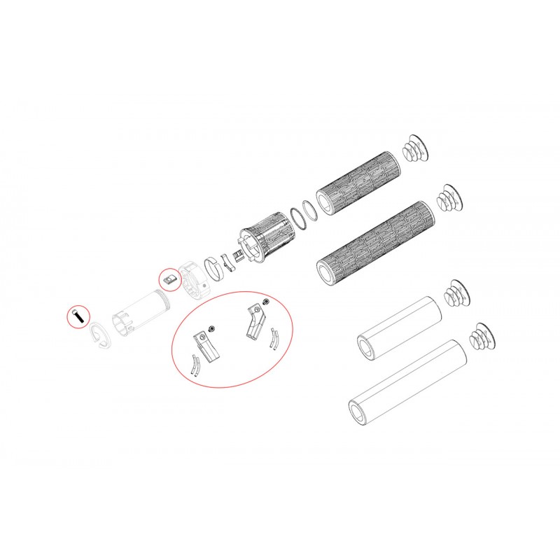 ROCK SHOX Guía de cable para bicicleta RECTO/30º 2P/3P ULT B1 TWISTLOC 11.4018.112.002