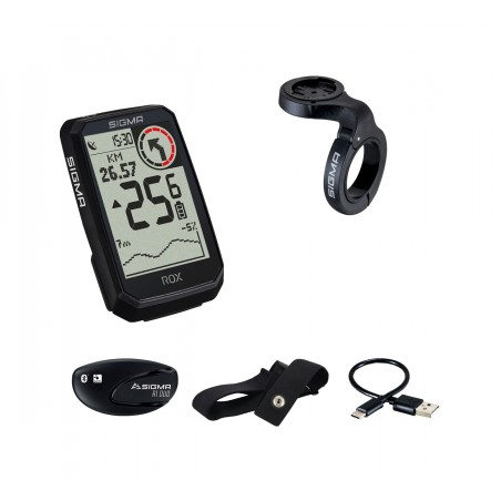 SIGMA Ciclocomputador para bicicleta y monitor de ritmo cardiaco ROX 4.0 ENDURANCE SET HR 727137