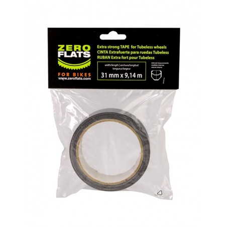 ZEROFLATS Cinta de fondo llanta TECHNICAL TAPE TUBELESS 31MM 9.14M 727171