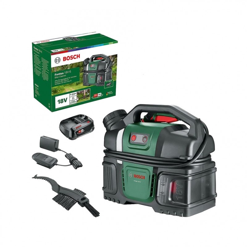 BOSCH Limpiador portátil para bicicletas eléctricas con depósito integrado FONTUS 6L 18V 727229