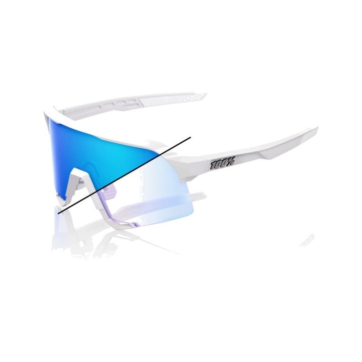 100% Gafas de sol ciclismo S3 PHOTOCROMATIC BASTILLE PEARL WHITE GLITTER 196261052138