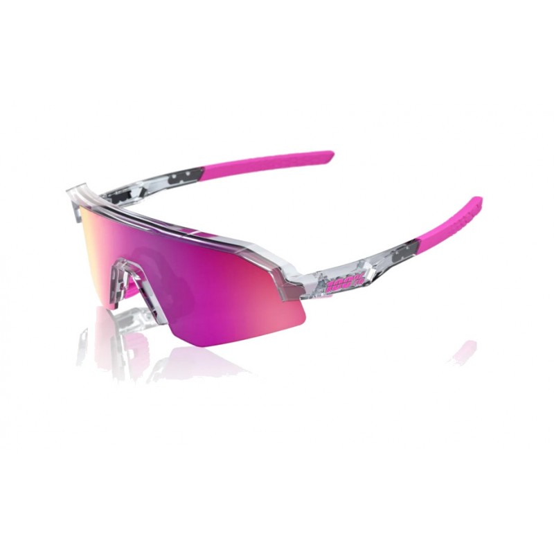 100% Cycling sunglasses SLENDALE POLISHED TRANSLUCENT GREY XS 196261054644