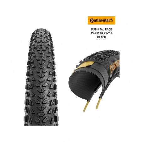 CONTINENTAL Cubierta neumatico bicicleta DUBNITAL TR 29" 29X2.4 RACE CASING RAPID COMPOUND 4019238402629