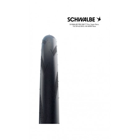SCHWALBE Cubierta neumatico bicicleta PRO ONE TT EVO SUPER RACE TLE 700X28C B/CL-SK 4026495863094