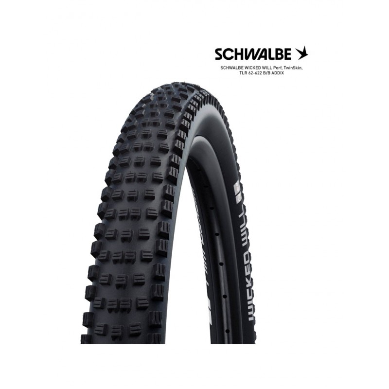 SCHWALBE Cubierta neumatico bicicleta WICKED WILL PERF FOLDING TLR 29X2.40 B/B 4026495896993