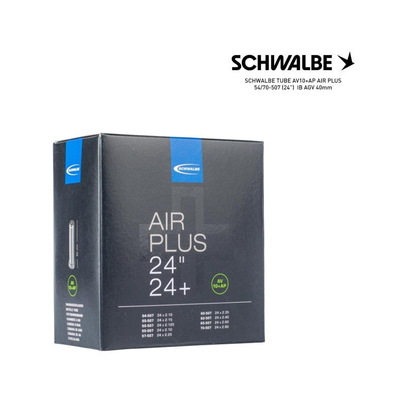 SCHWALBE Thicker air chamber AV10+AP PLUS 54/70-507 (24") IB AGV 40MM 24" - 4026495937900