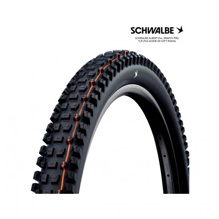 SCHWALBE Cubierta neumatico bicicleta ALBERT EVO 29 GRAVITY PRO SOFT RADIAL 29X2.60 B/B-SK 4026495945189
