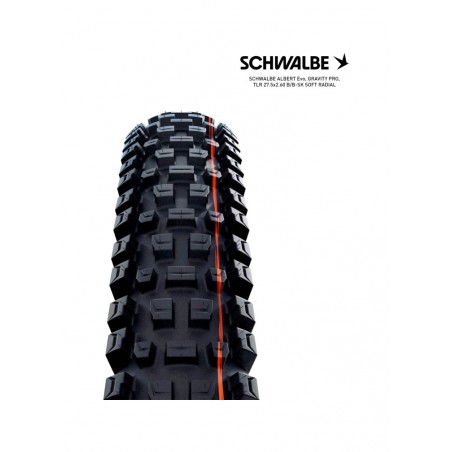 SCHWALBE Cubierta neumatico bicicleta ALBERT EVO 27.5 GRAVITY PRO SOFT RADIAL 27.5X2.60 B/B-SK 4026495945264