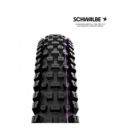 SCHWALBE Cubierta neumatico bicicleta ALBERT EVO 29 TRAIL PRO ULTRA SOFT RADIAL 29X2.50 B/B-SK 4026495945561