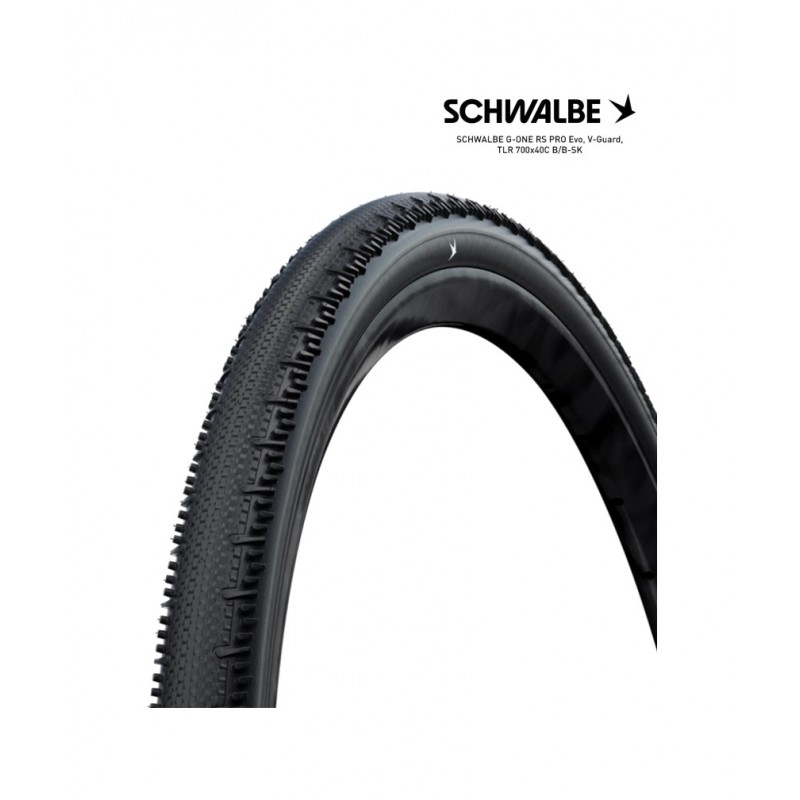SCHWALBE Cubierta neumatico bicicleta G-ONE RS PRO EVO V-GUARD TLR 28X1.50 700X40C B/B-SK 4026495945769