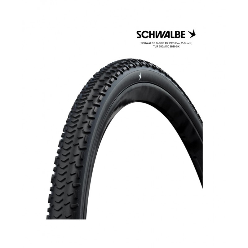 SCHWALBE Cubierta neumatico bicicleta G-ONE RX PRO EVO V-GUARD TLR 28X1.70 700X45C B/B-SK 4026495945981