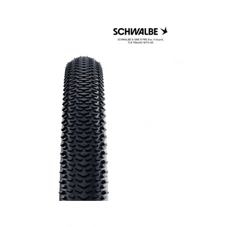 SCHWALBE Cubierta neumatico bicicleta G-ONE R PRO EVO V-GUARD TLR 28X1.70 700X45C B/TS-SK 4026495946148