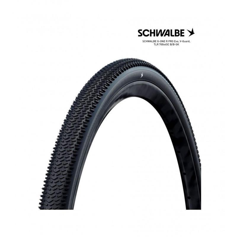 SCHWALBE Cubierta neumatico bicicleta G-ONE R PRO EVO V-GUARD TLR 28X1.70 700X45C B/B-SK 4026495946223