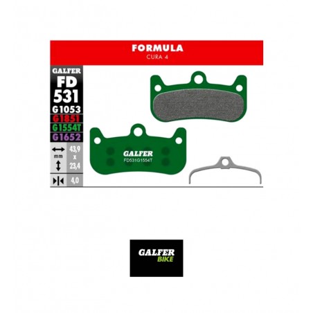 GALFER PASTILLAS DE FRENO MTB BRAKE PAD FORMULA CURA 4 - FD531G PRO G1554 8400170085111
