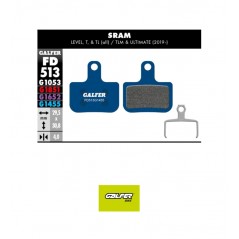 GALFER PAD, BRAKE ROAD PAD SRAM LEVEL T - FD513G G1455 L 8400170110295