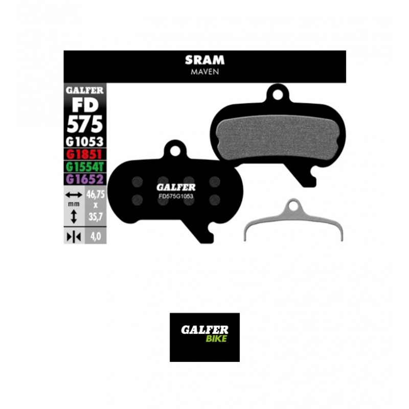 GALFER PAD, BRAKE MTB PAD SRAM MAVEN - FD575G STANDARD G1053 8400170261577