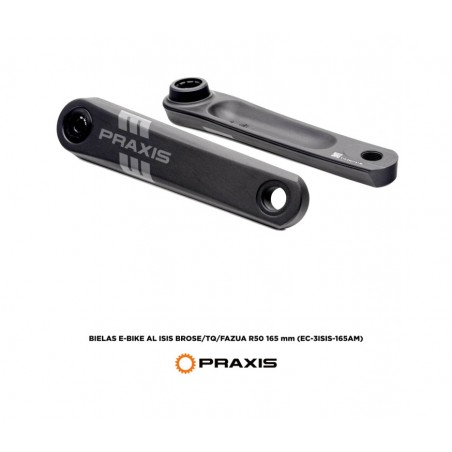 PRAXIS Cranks compatible with electric bicycles R50 (TYPE 3) INTERFAZ ISIS BROSE/TQ/FAZUA 165MM 850033390612