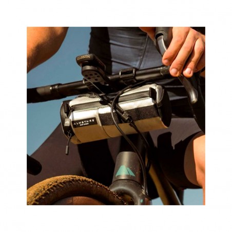 ALMSTHRE Bolsa compacta para manillar de bicicleta COMPACT BAR BAG 19 X 8,9 CM STERLING SILVER 850054421258