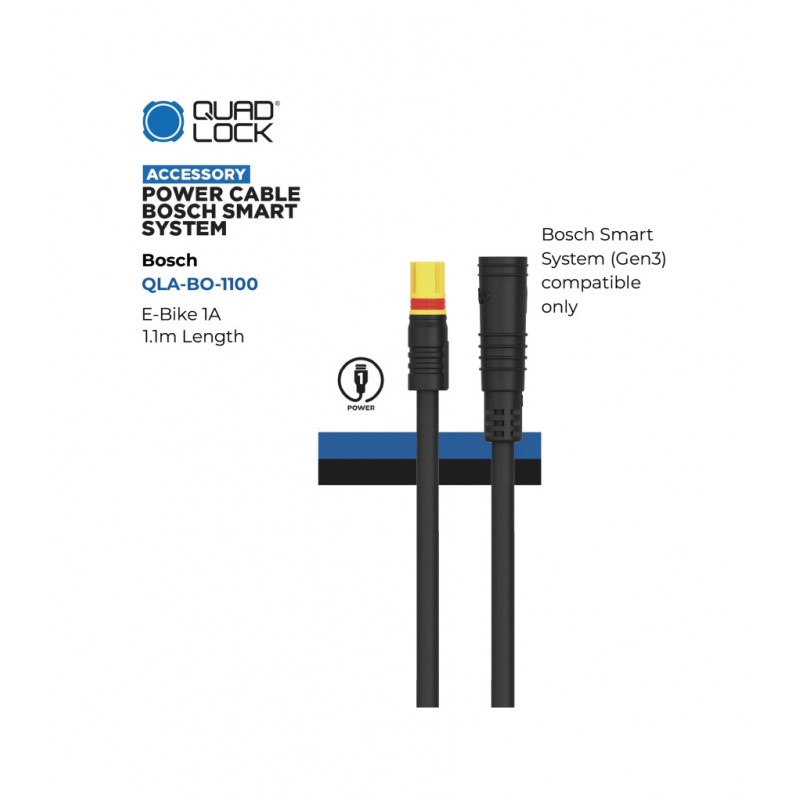 QUAD LOCK Cable de alimentación para dispositivo ciclismo o accesorio POWER 1 X 1.1M SHIMANO 9348943121286