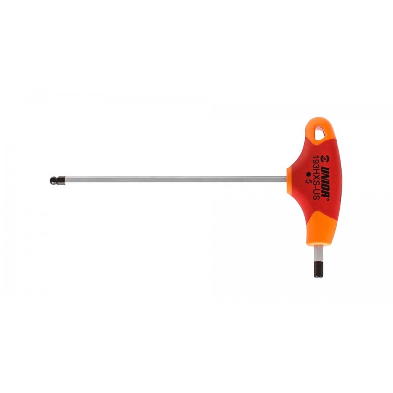UNIOR Destornillador hexagonal esférico con mango en t 193HXS-US 5 MM 726757