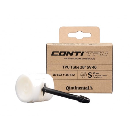 CONTINENTAL Cámara de bicicleta con válvula presta 28" (25-35/622) TPU 40 MM 727127