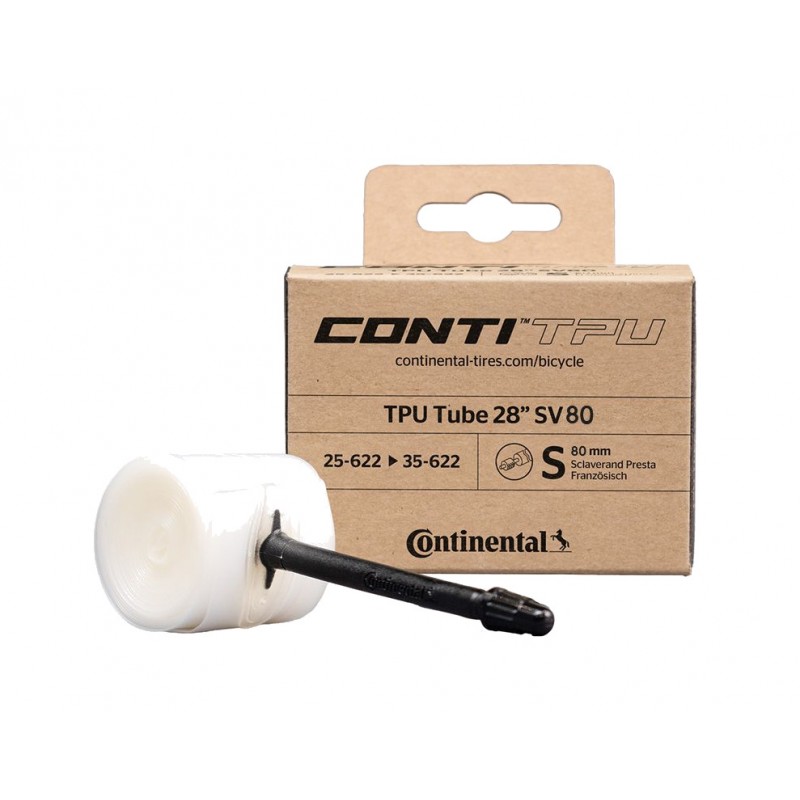 CONTINENTAL Bicycle tube with presta valve 28" (25-35/622) TPU 80MM 727128