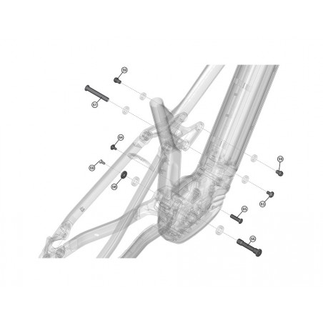 HAIBIKE Kit de tornillería para transmisión GEN5 CX AL ROCKERLINK KHB00109