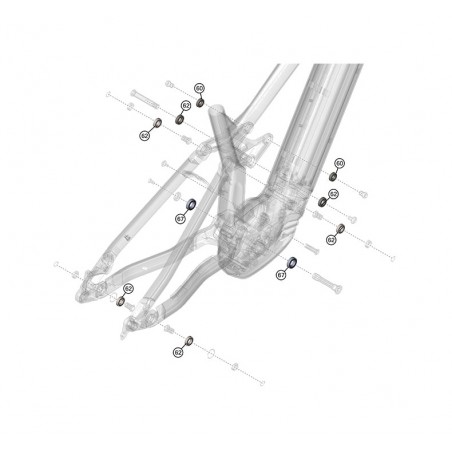 HAIBIKE Kit de rodamientos para sistema GEN5 CX AL KHB00111