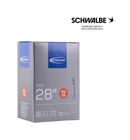 SCHWALBE Bicycle inner tube SV16 28/32-622/630 IB 40MM 700C 4026495099585