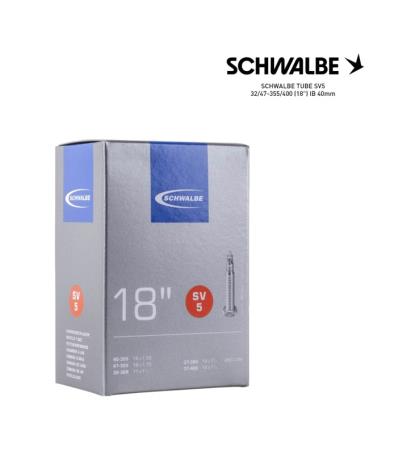 SCHWALBE Cámara de aire bicicleta SV5 32/47-355/400 (18") IB 40MM 4026495100106