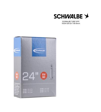 SCHWALBE Cámara de aire bicicleta SV9C 18/28-520 (24") IB 40MM 4026495451123