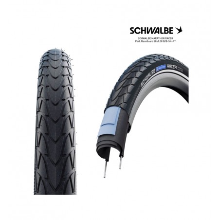 SCHWALBE Cubierta neumatico bicicleta MARATHON RACER PERF RACEGUARD 28X1.50 700X38C B/B-SK+RT 4026495643399