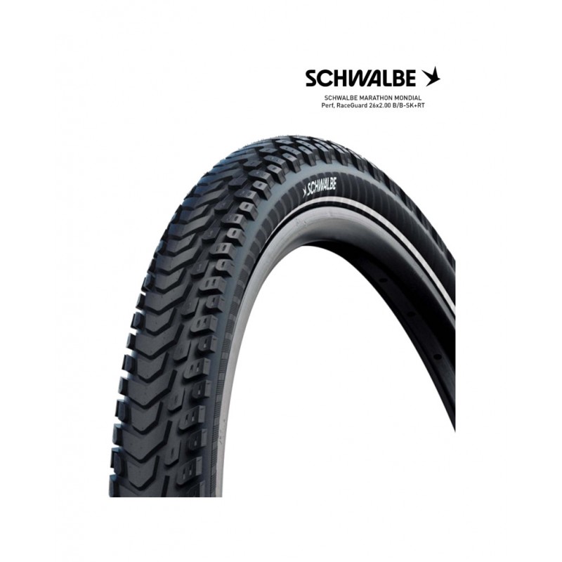 SCHWALBE Cubierta neumatico bicicleta MARATHON MONDIAL PERF RACEGUARD 26X2.00 B/B-SK+RT 4026495644310