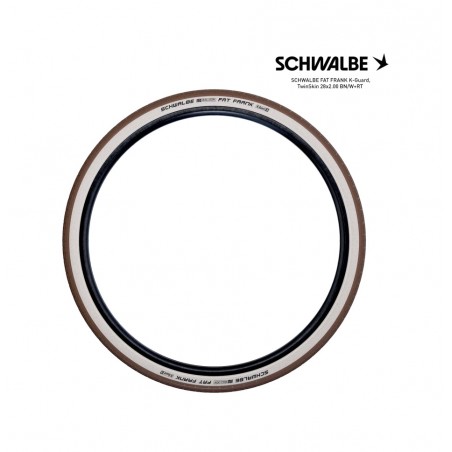 SCHWALBE Cubierta neumatico bicicleta FAT FRANK K-GUARD TWINSKIN 28X2.00 4026495667913