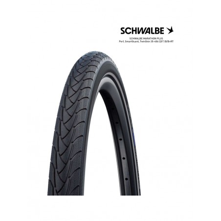 SCHWALBE Cubierta neumatico bicicleta MARATHON PLUS PERF SMARTGUARD TWINSKIN 20" 20X1.35 B/B+RT 4026495720182