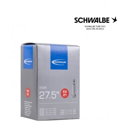 SCHWALBE Cámara de aire bicicleta SV21 40/62-584 IB 40MM 27.5" 4026495743754