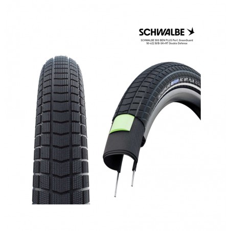 SCHWALBE Cubierta neumatico bicicleta BIG BEN PLUS PERF GREENGUARD DD 28X2.00 700X50C B/B-SK+RT 4026495788021