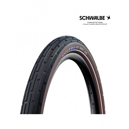 SCHWALBE Tire bicycle FAT FRANK K-GUARD TWINSKIN 28X2.00 B/CO+RT 4026495799607