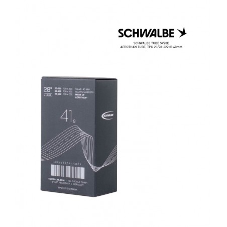 SCHWALBE Cámara de aire bicicleta SV20E AEROTHAN TPU 23/28-622 IB 40MM 4026495814027