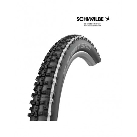 SCHWALBE Cubierta neumatico bicicleta 26X2.25 SMART SAM PERF B/WS/B-SK 4026495820066