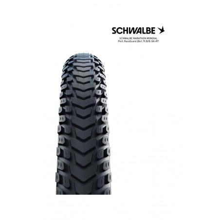 SCHWALBE Tire bicycle MARATHON MONDIAL PERF RACEGUARD 28X1.75 700X47C B/B-SK+RT 4026495922425