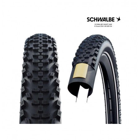 SCHWALBE Tire bicycle 20X1.85 SMART SAM K-GUARD B/B-SK 4026495927642