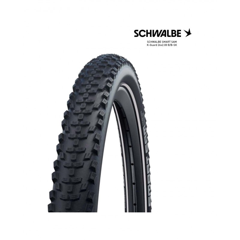 SCHWALBE Cubierta neumatico bicicleta 26X2.00 SMART SAM K-GUARD B/B-SK 4026495934848