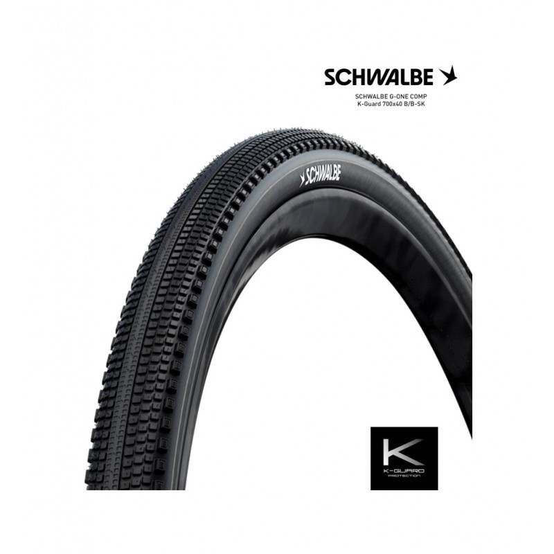 SCHWALBE Cubierta neumatico bicicleta G-ONE COMP K-GUARD 28X1.50 700X40C B/B-SK 4026495948845
