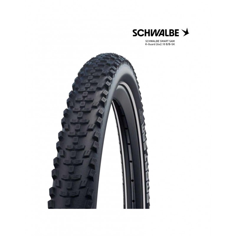 SCHWALBE Tire bicycle 26X2.10 SMART SAM K-GUARD B/B-SK 4026495953863