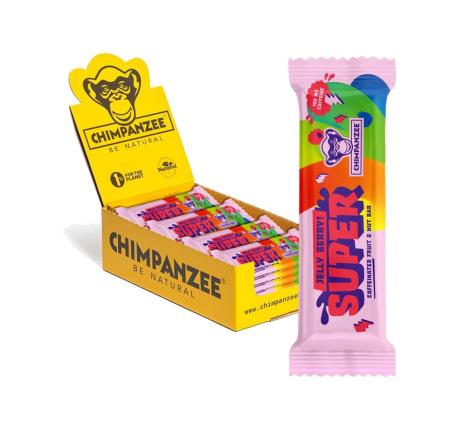 CHIMPANZEE Barritas energéticas para ciclistas con cafeina 100MG CAFFEINE FROM GUARANA 20X55 G - JELLY BERRY 8594157875700