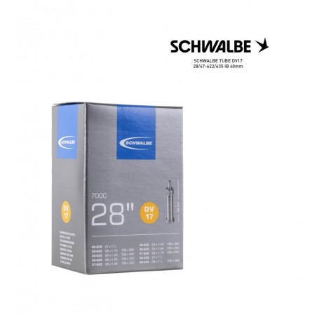 SCHWALBE Cámara de aire bicicleta DV17 28/47-622/635 IB 40MM 700C - 4026495098526