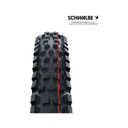 SCHWALBE Cubierta neumatico bicicleta MAGIC MARY EVO 27.5 SUPER DOWNHILL ADDIX SOFT 27.5X2.40 B/B-SK 4026495937320