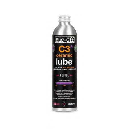 MUC-OFF Lubricante cerámico para cadena de bicicleta clima seco y húmedo C3 CERAMIC PREMIUM (C3 ALL WEATHER LUBE) 728977