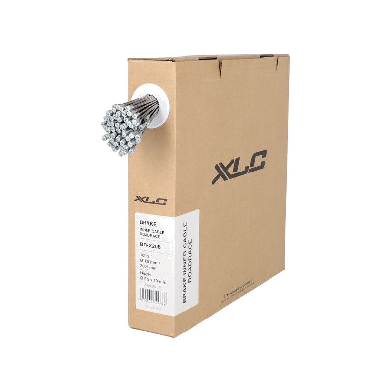 XLC Brake cables for internal bicycle cable routing BR-X206 1.5/2000 MM 5.5X10 ACERO (100 UNIDADES) 2500364015
